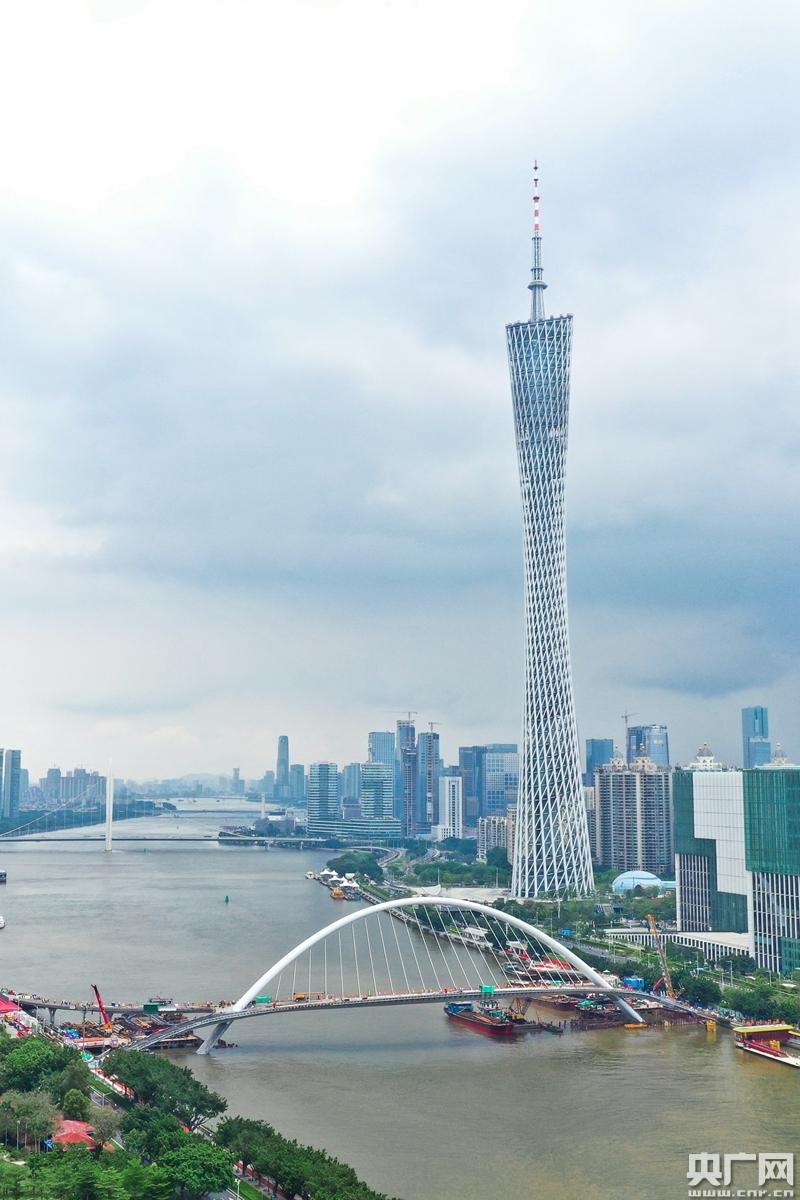 廣州首座跨珠江人行橋將於6月竣工開通 天天要聞